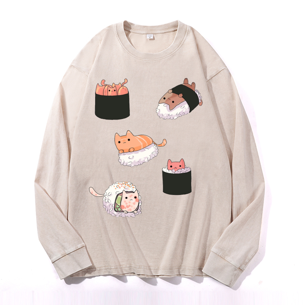 Vintage Cotton Wash Crewneck Sweatshirt