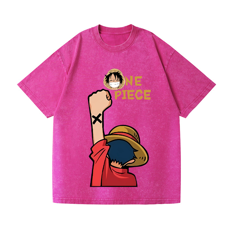 One Piece Vintage Wash Japanese Design T-Shirt
