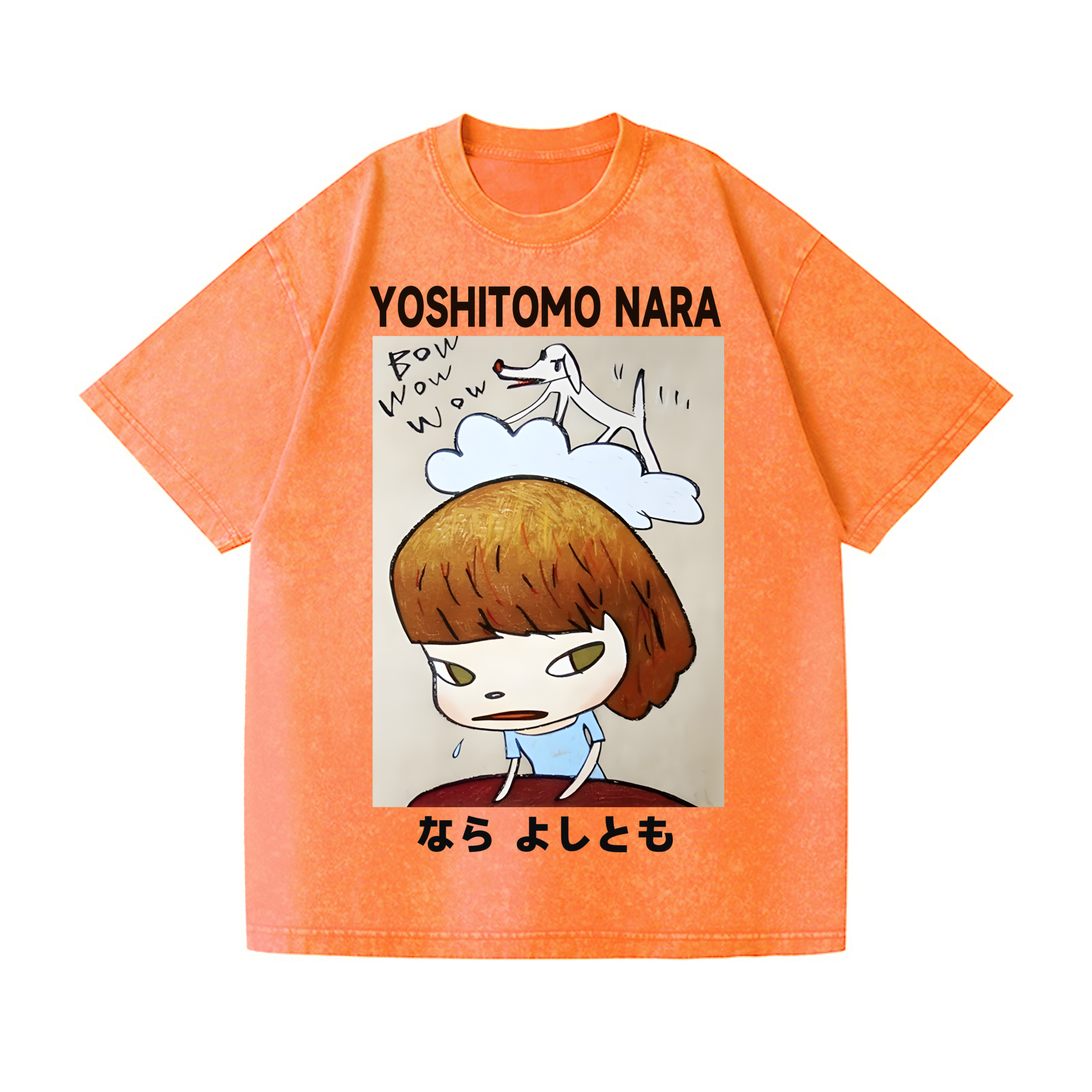 Yoshitomo Nara Vintage Wash Japanese Design T-Shirt