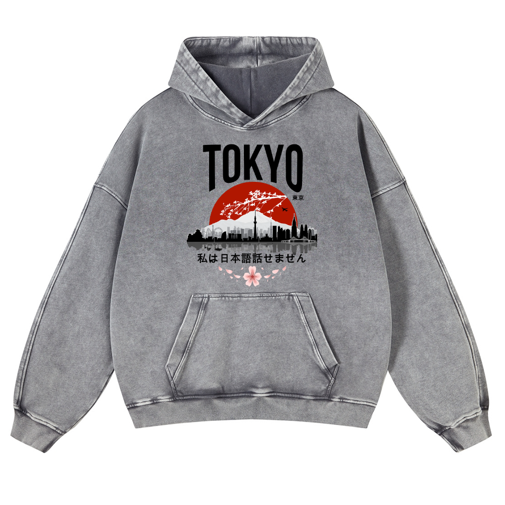 The Beauty of Tokyo Vintage Washed Thick Cotton Hoodie