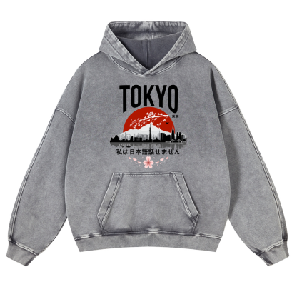 The Beauty of Tokyo Vintage Washed Thick Cotton Hoodie