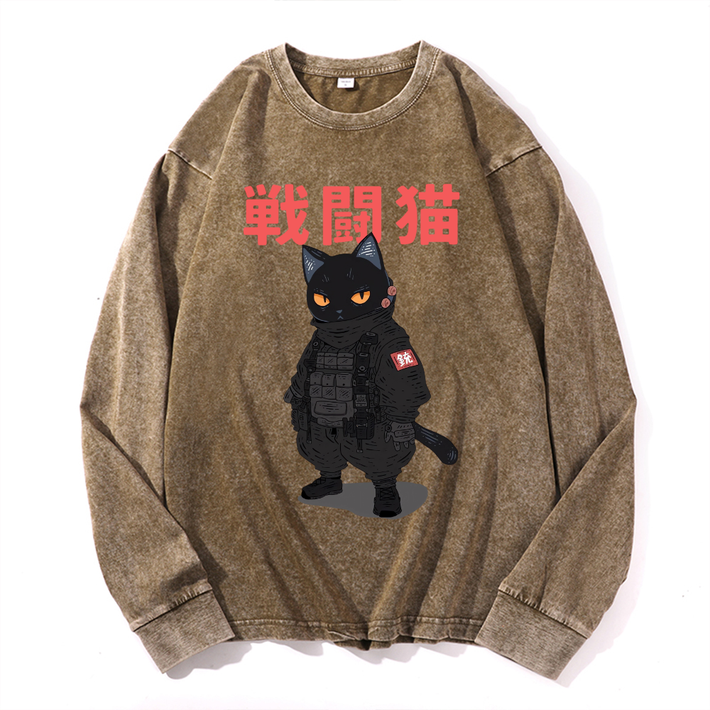 Vintage Cotton Wash Crewneck Sweatshirt