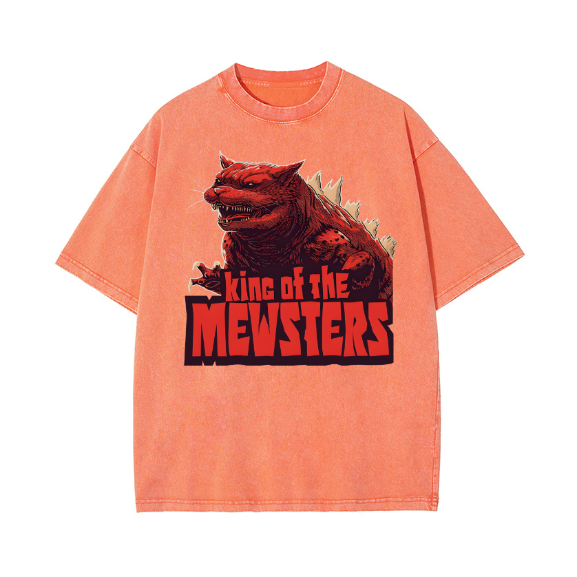 Catzilla Cat Godzilla Vintage Wash Japanese Design T-Shirt