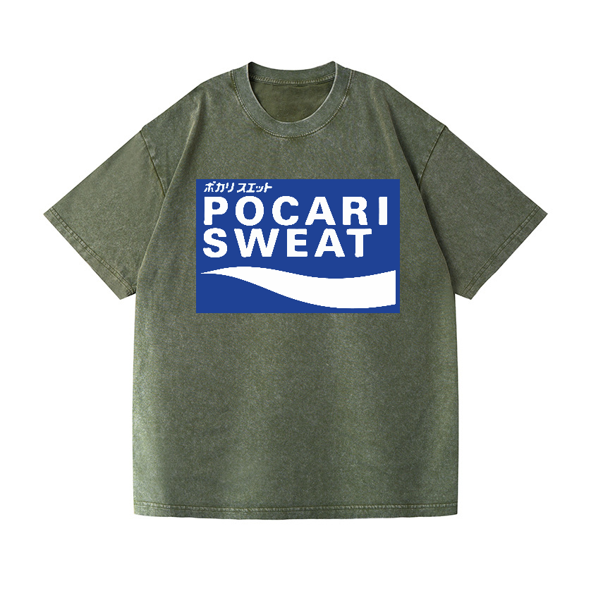 Pocari Sweat Vintage Wash Japanese Design T-Shirt