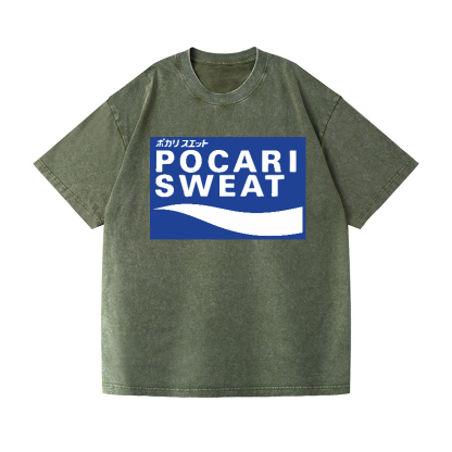 Pocari Sweat Vintage Wash Japanese Design T-Shirt