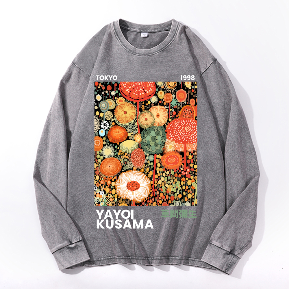 Yayoi Kusama Vintage Cotton Wash Crewneck Sweatshirt