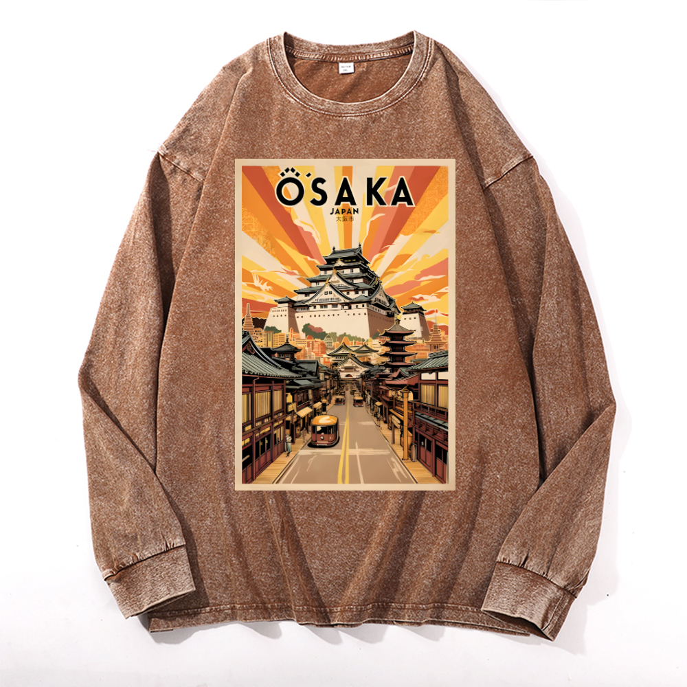 Osaka Vintage Cotton Wash Crewneck Sweatshirt