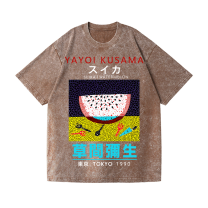 Yayoi Kusama Vintage Wash Japanese Design T-Shirt