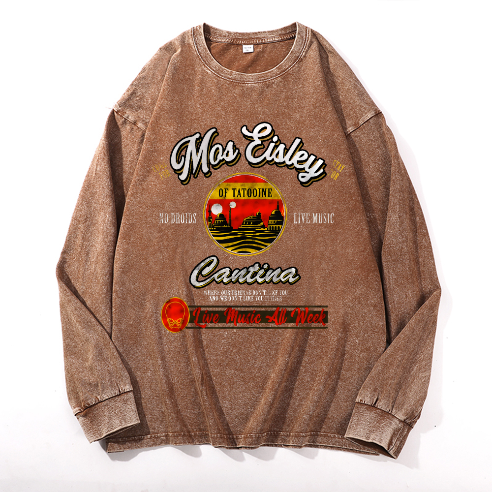 Mos Eisley Cantina Vintage Cotton Wash Crewneck Sweatshirt