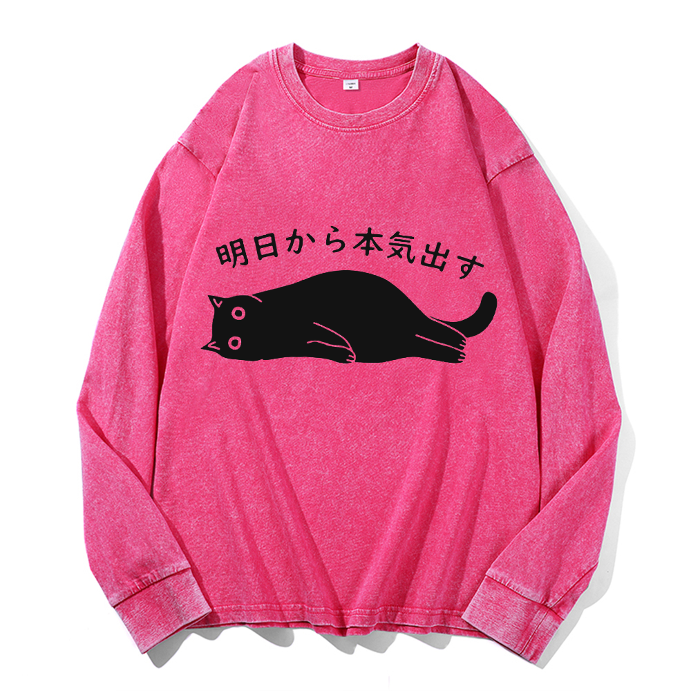 Get Serious from Tomorrow Onwards Vintage Cotton Wash Crewneck Sweatshirt