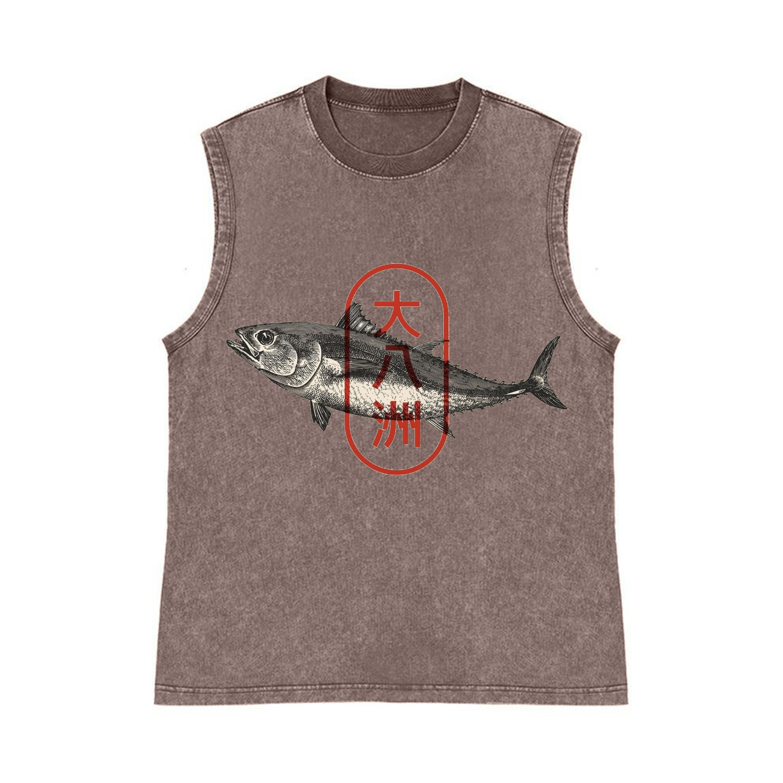 Pure Cotton Wash-Dyed Sleeveless Tank Top