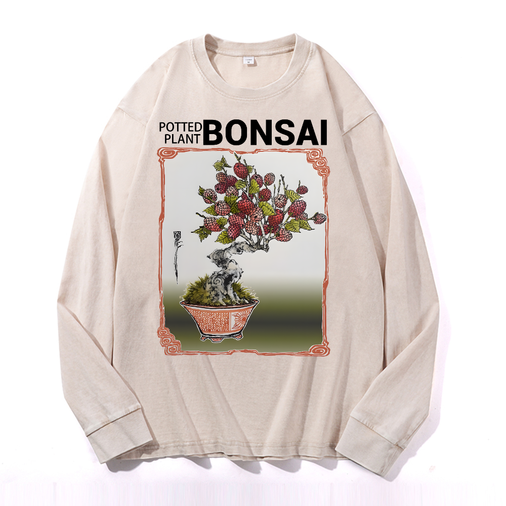 Bonsai Vintage Cotton Wash Crewneck Sweatshirt