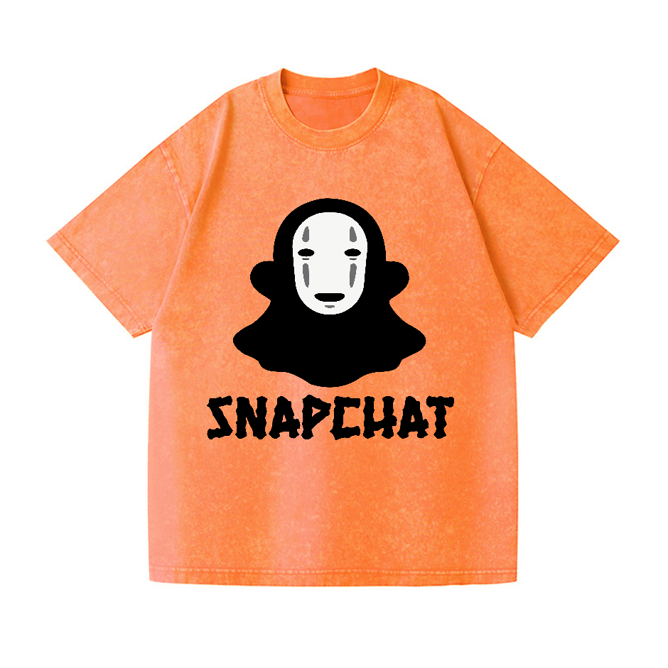 Ghibli No Face Snapchat Vintage Wash Japanese Design T-Shirt