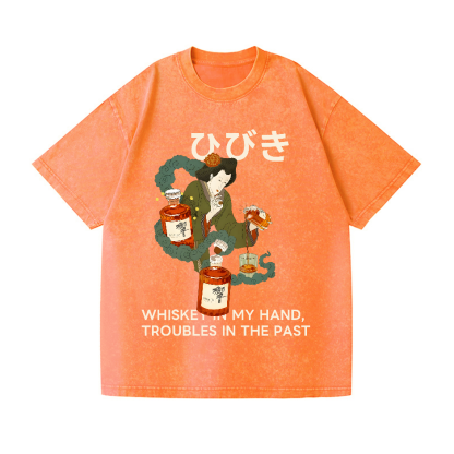 Hibiki Vintage Wash Japanese Design T-Shirt