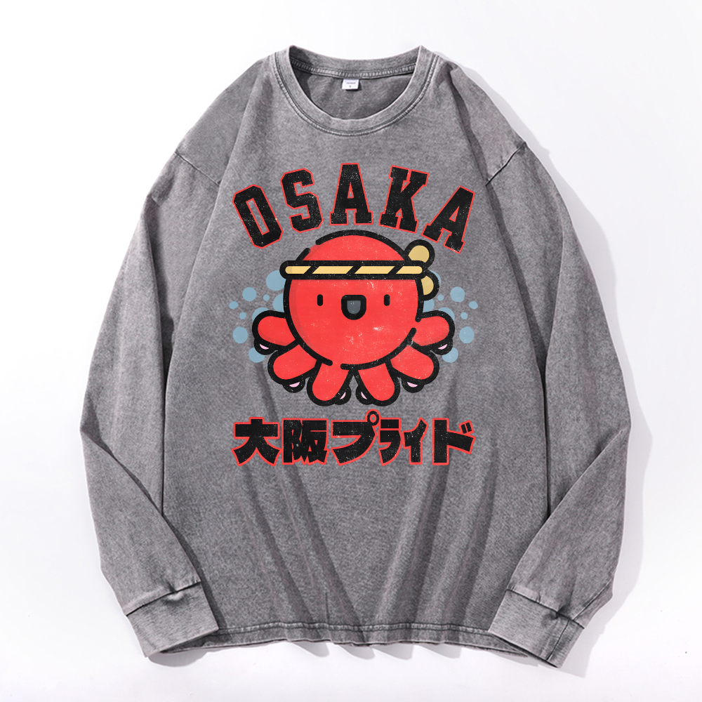 Osaka Octopus Vintage Cotton Wash Crewneck Sweatshirt