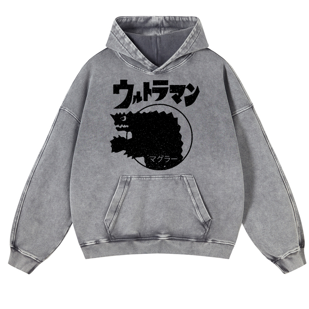 Magular Monster Vintage Washed Thick Cotton Hoodie