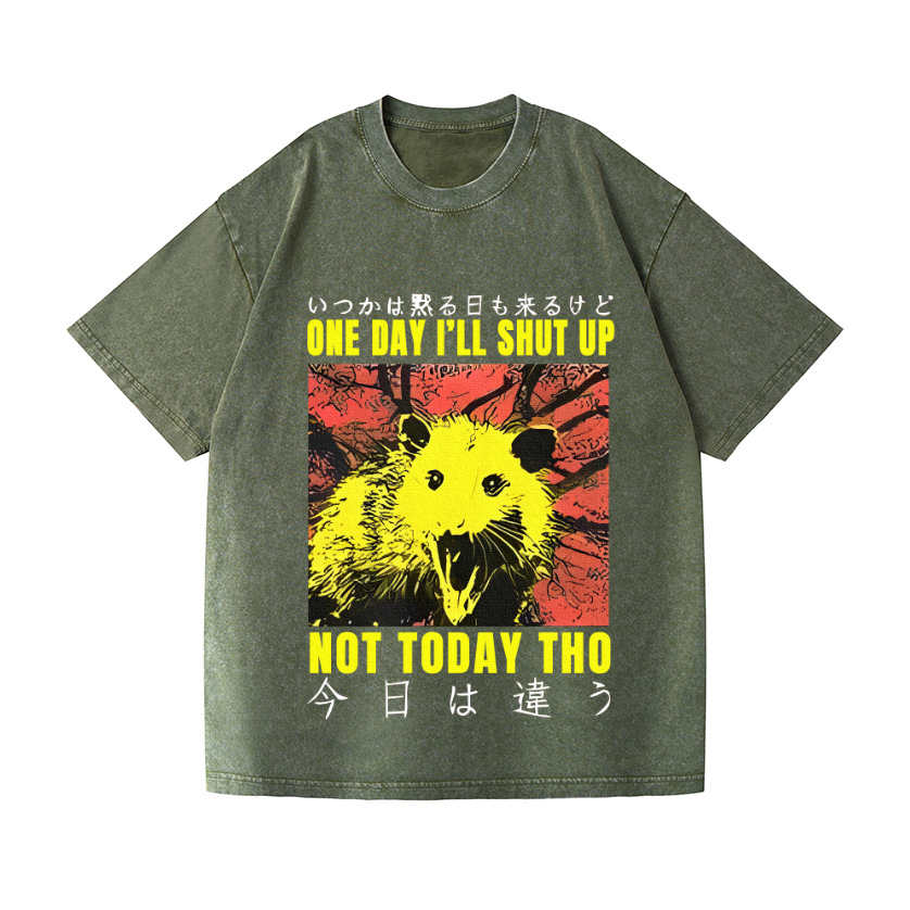 No Silence Today Vintage Wash Japanese Design T-Shirt