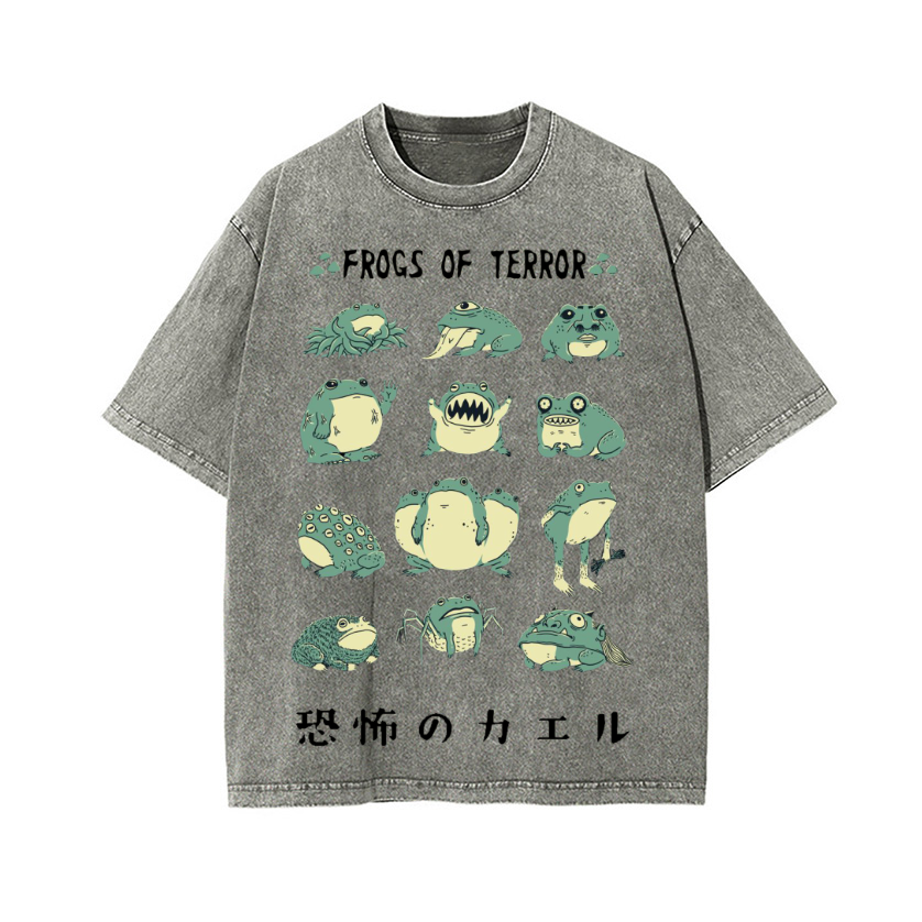 FrogVintage Wash Japanese Design T-Shirt