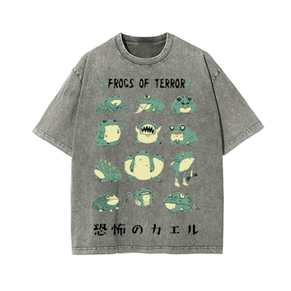 FrogVintage Wash Japanese Design T-Shirt
