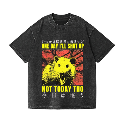 No Silence Today Vintage Wash Japanese Design T-Shirt