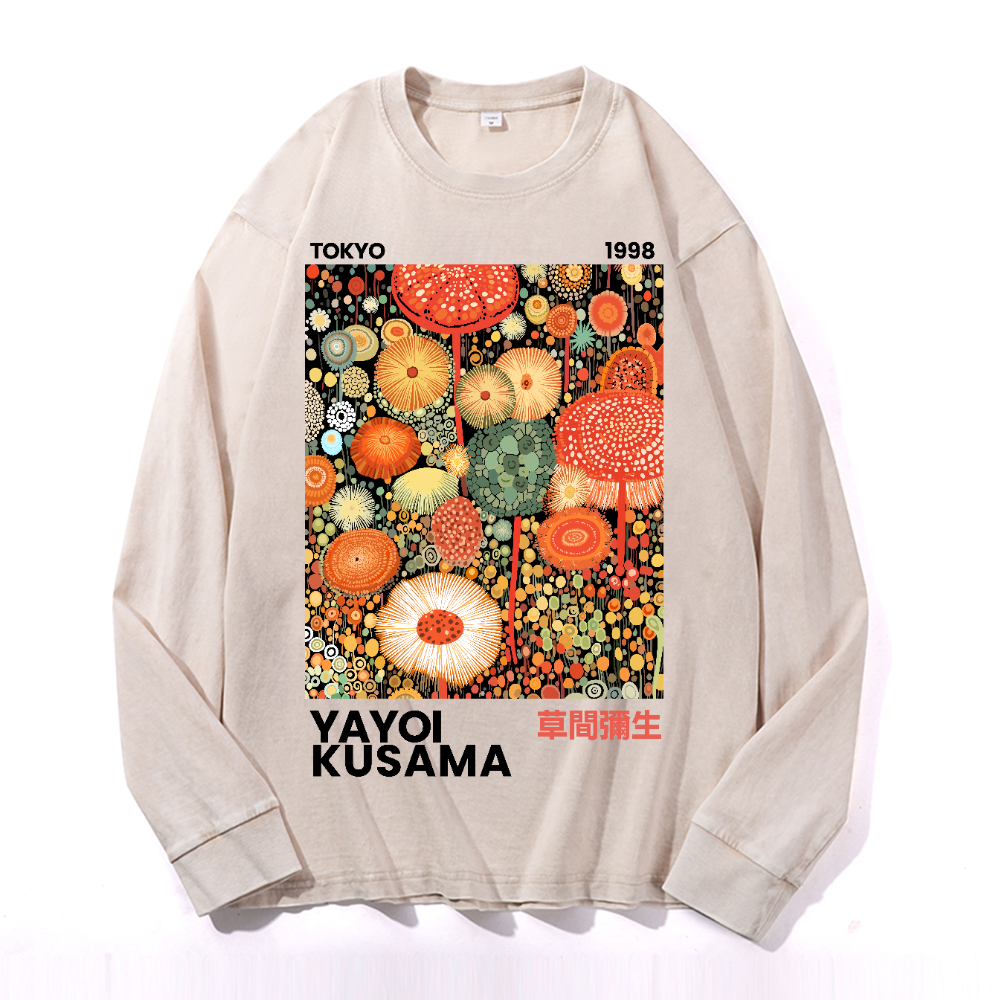 Yayoi Kusama Vintage Cotton Wash Crewneck Sweatshirt