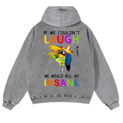 Parrot Vintage Washed Cotton Back Art Hoodie