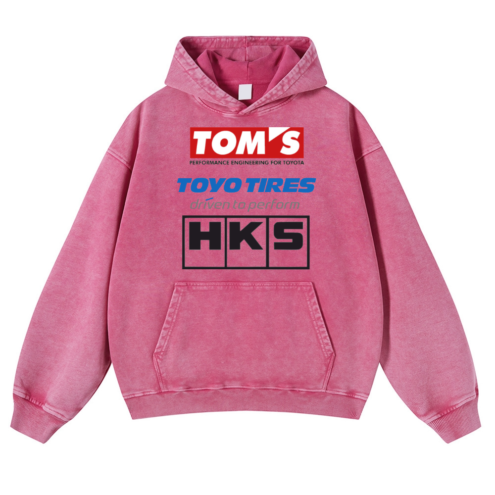 Tom's Toyo Tires HKS Vintage Washed Thick Cotton Hoodie