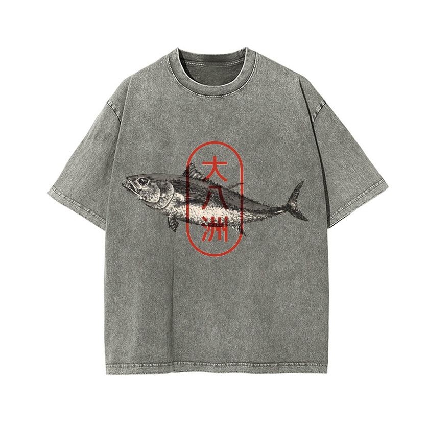 Vintage Wash Japanese Design T-Shirt