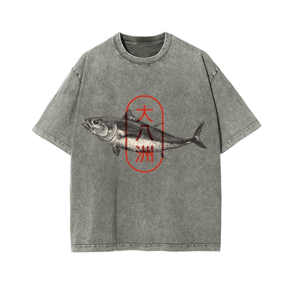 Vintage Wash Japanese Design T-Shirt