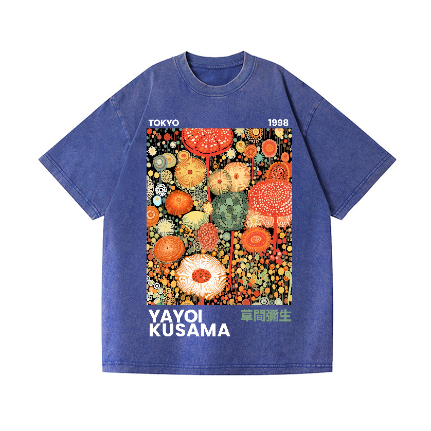 Yayoi Kusama Vintage Wash Japanese Design T-Shirt