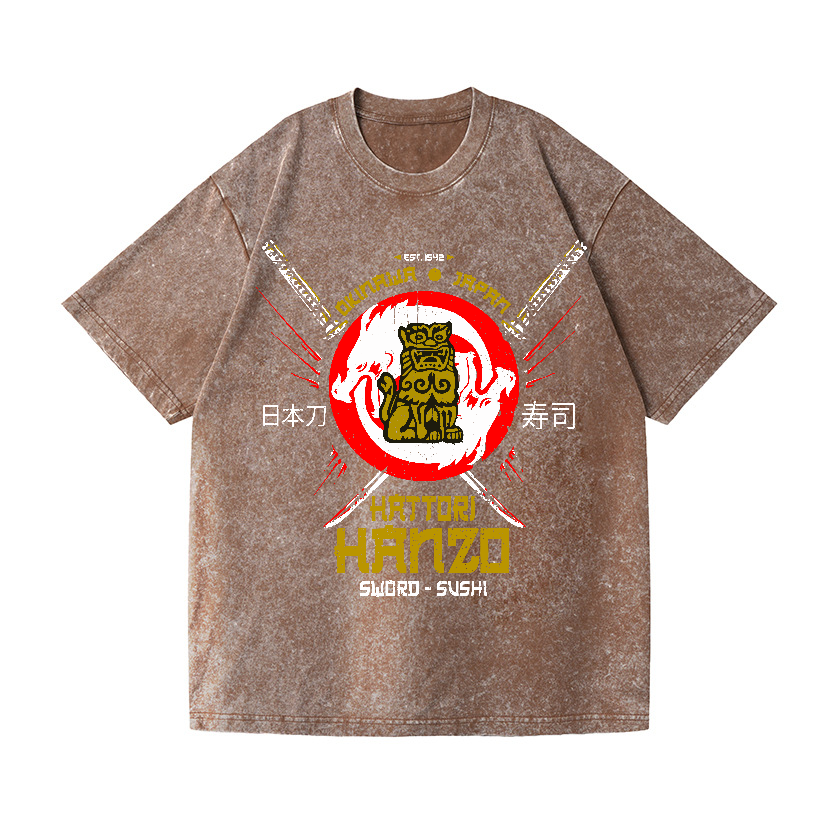Hattori Hanzo Okinawa Japan Vintage Wash Japanese Design T-Shirt