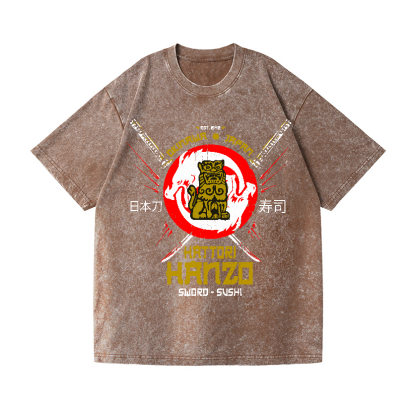 Hattori Hanzo Okinawa Japan Vintage Wash Japanese Design T-Shirt