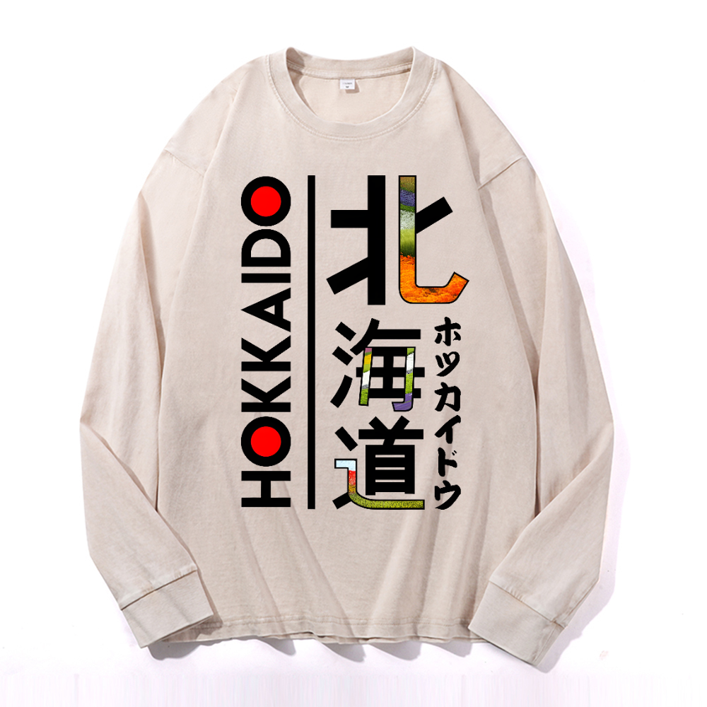 Hokkaido Vintage Cotton Wash Crewneck Sweatshirt