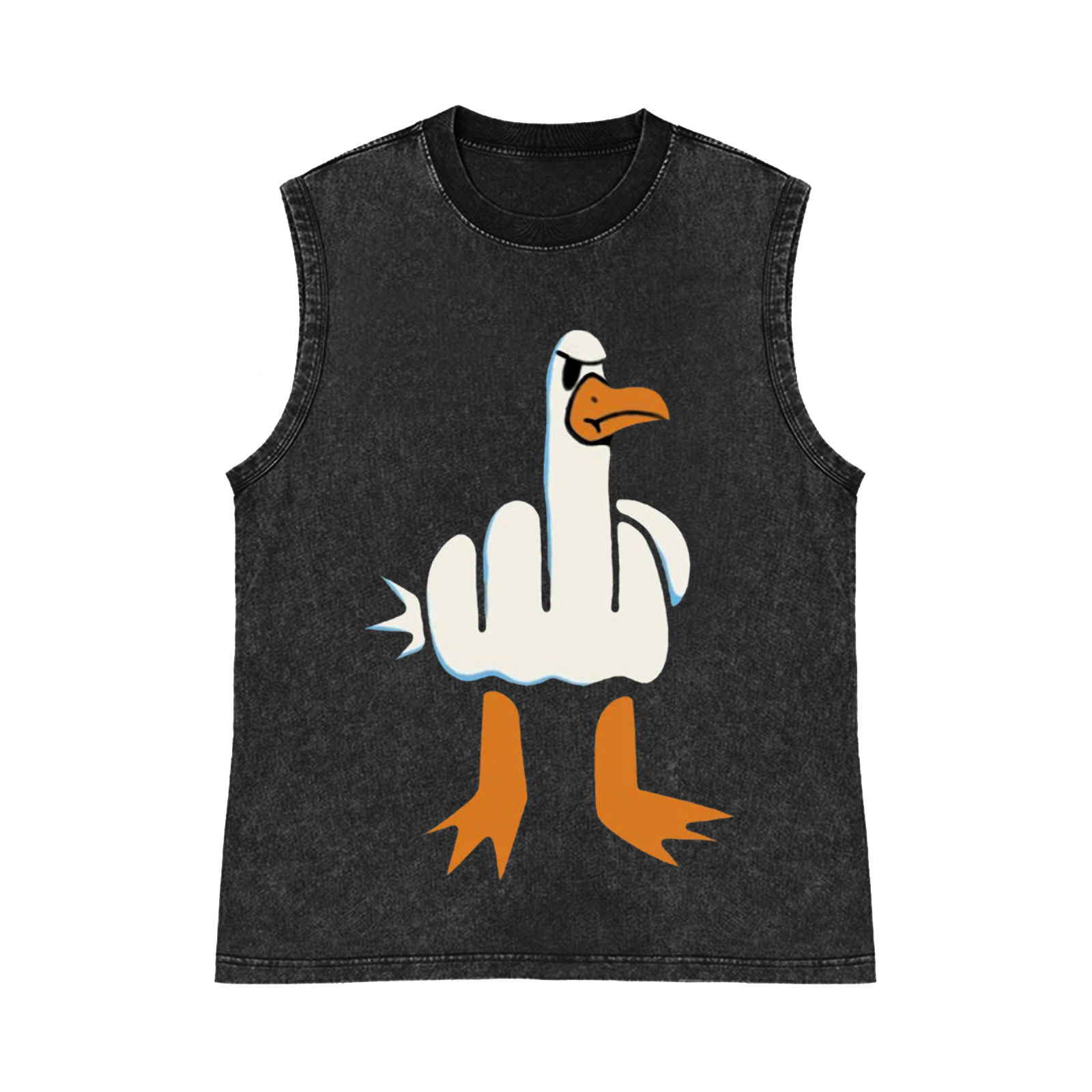 Duck Pure Cotton Wash-Dyed Sleeveless Tank Top
