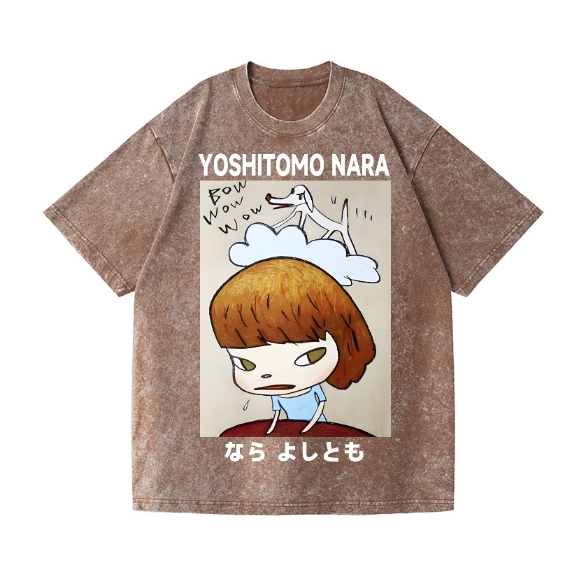 Yoshitomo Nara Vintage Wash Japanese Design T-Shirt