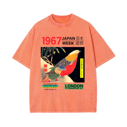 1967 Japan Week Vintage Wash Japanese Design T-Shirt