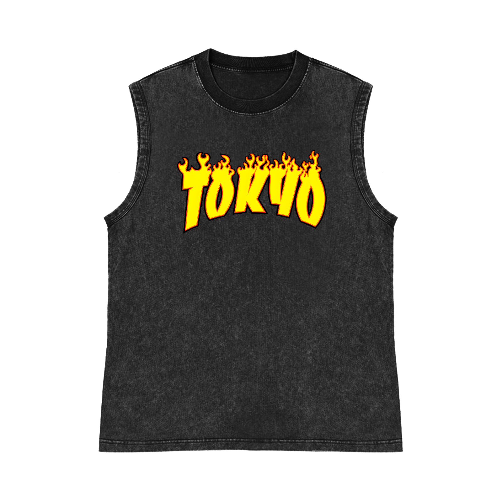 Tokyo Pure Cotton Wash-Dyed Sleeveless Tank Top