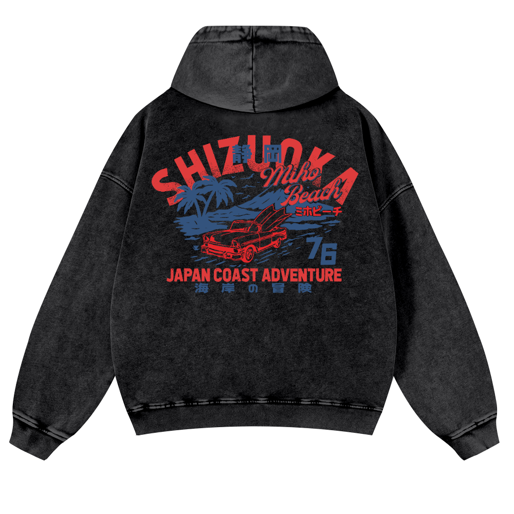 Shizuoka Vintage Washed Cotton Back Art Hoodie