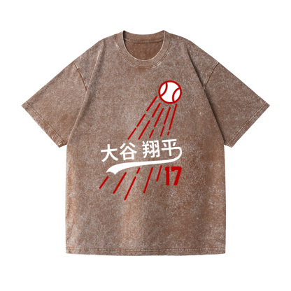 Shohei Ohtani Vintage Wash Japanese Design T-Shirt