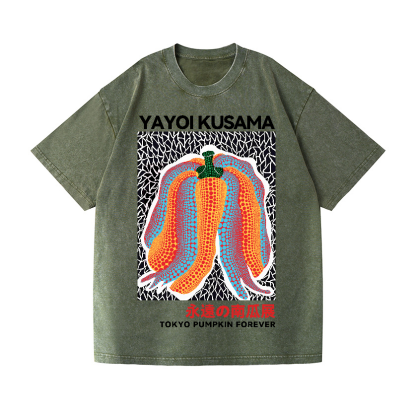 Yayoi Kusama Pumpkin Vintage Wash Japanese Design T-Shirt