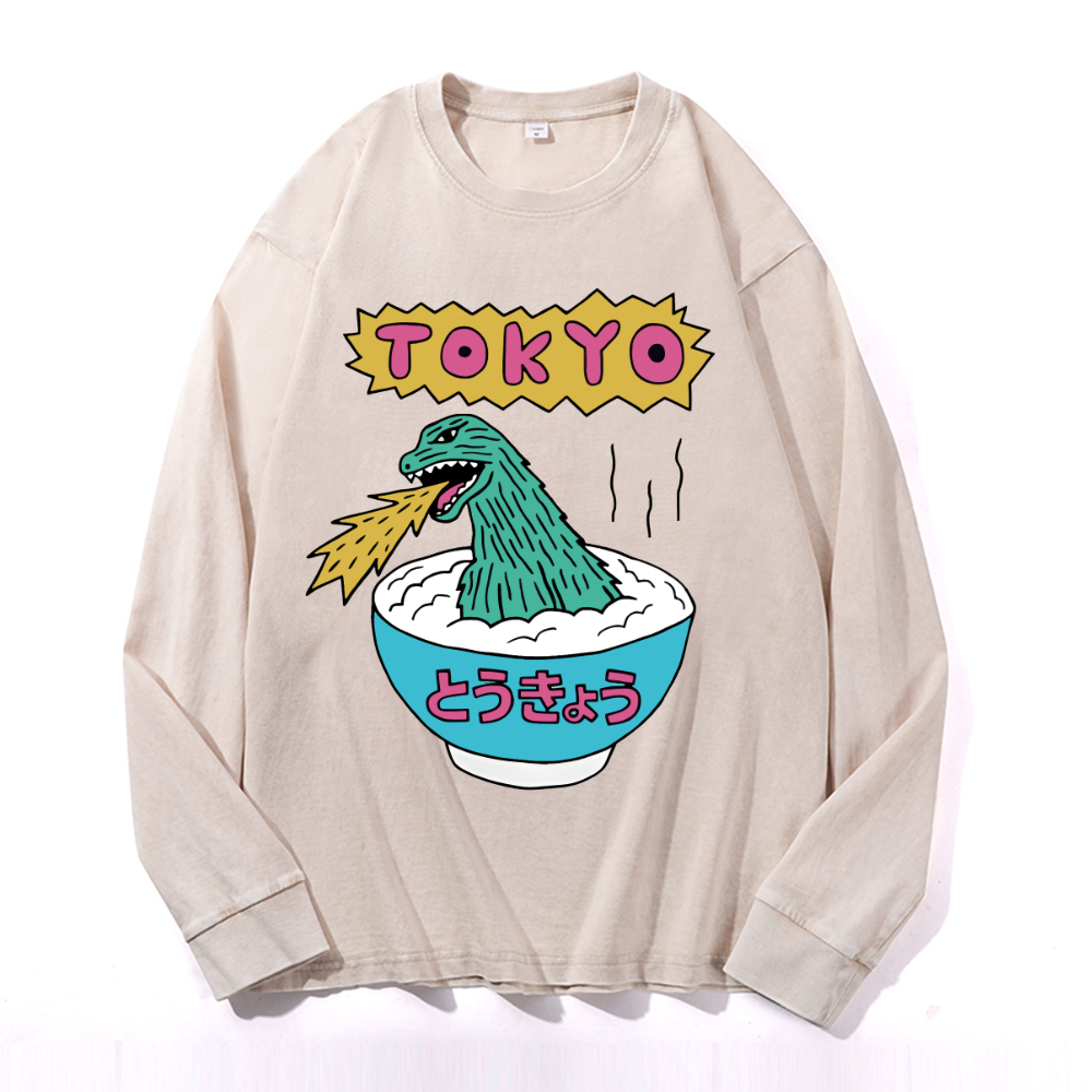Vintage Cotton Wash Crewneck Sweatshirt