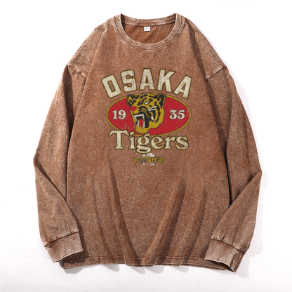 Osaka Tigers Vintage Cotton Wash Crewneck Sweatshirt