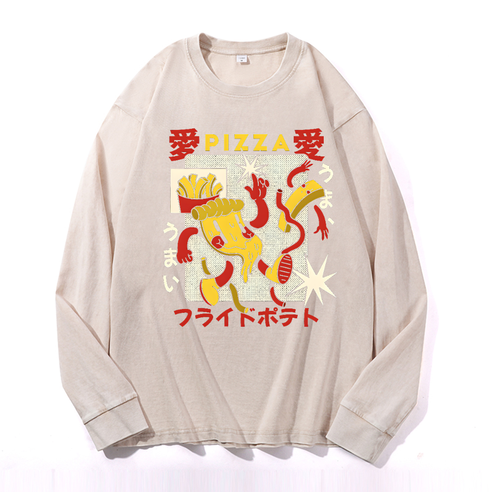 Vintage Cotton Wash Crewneck Sweatshirt