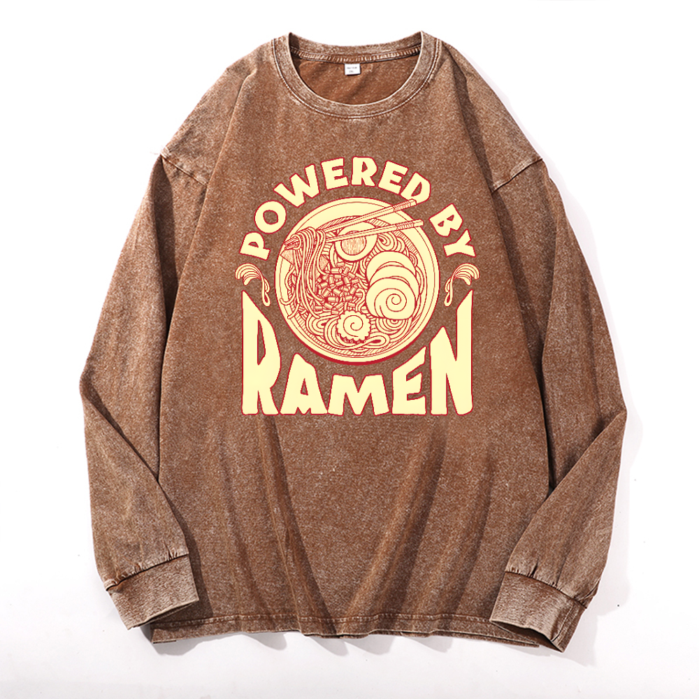 Ramen Vintage Cotton Wash Crewneck Sweatshirt