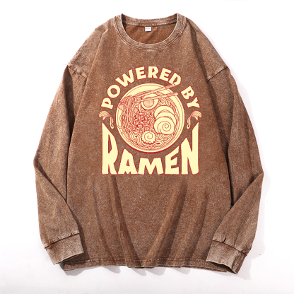 Ramen Vintage Cotton Wash Crewneck Sweatshirt