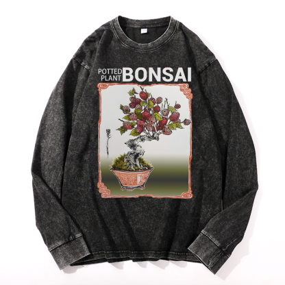 Bonsai Vintage Cotton Wash Crewneck Sweatshirt
