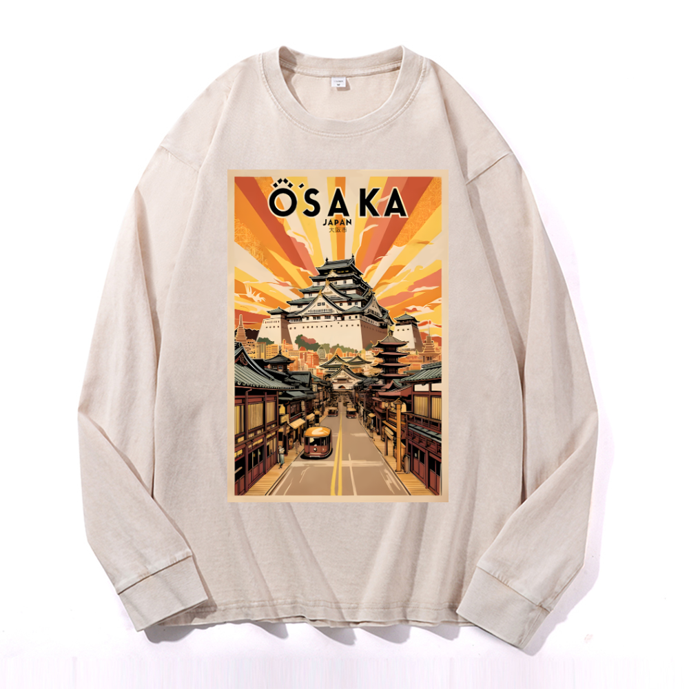 Osaka Vintage Cotton Wash Crewneck Sweatshirt