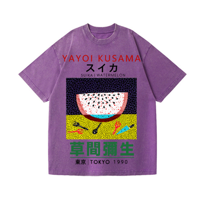 Yayoi Kusama Vintage Wash Japanese Design T-Shirt