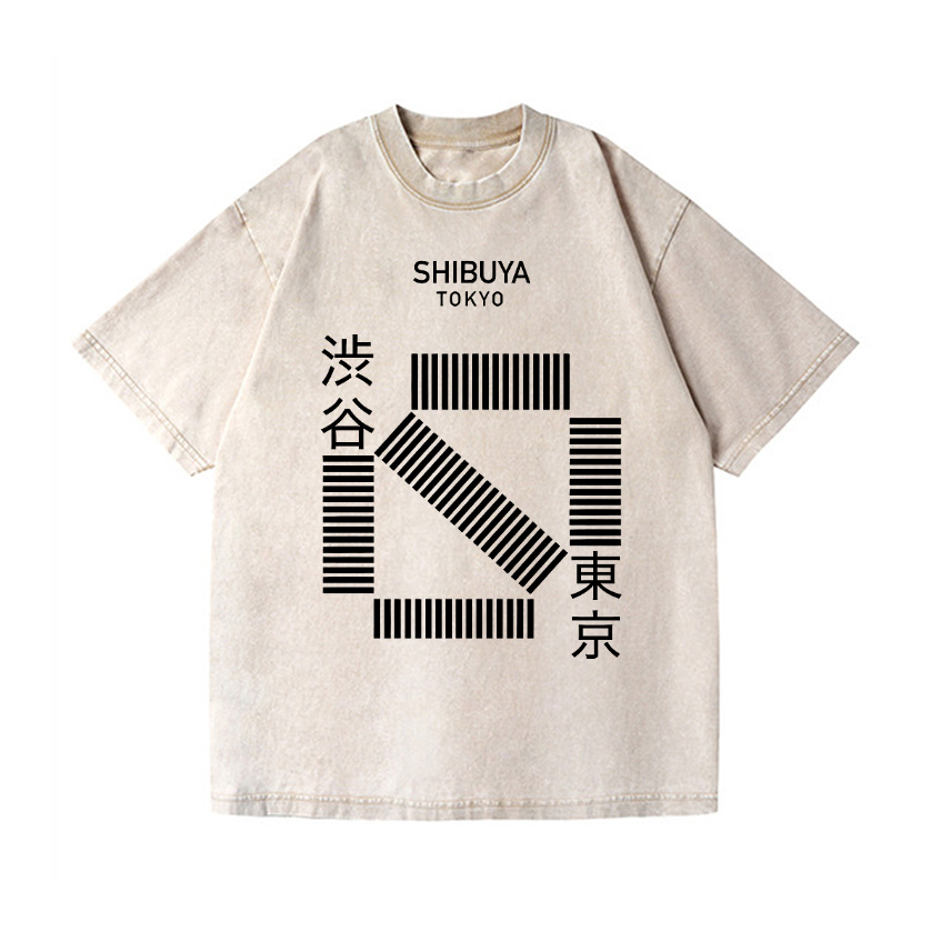 Shibuya Tokyo Vintage Wash Japanese Design T-Shirt