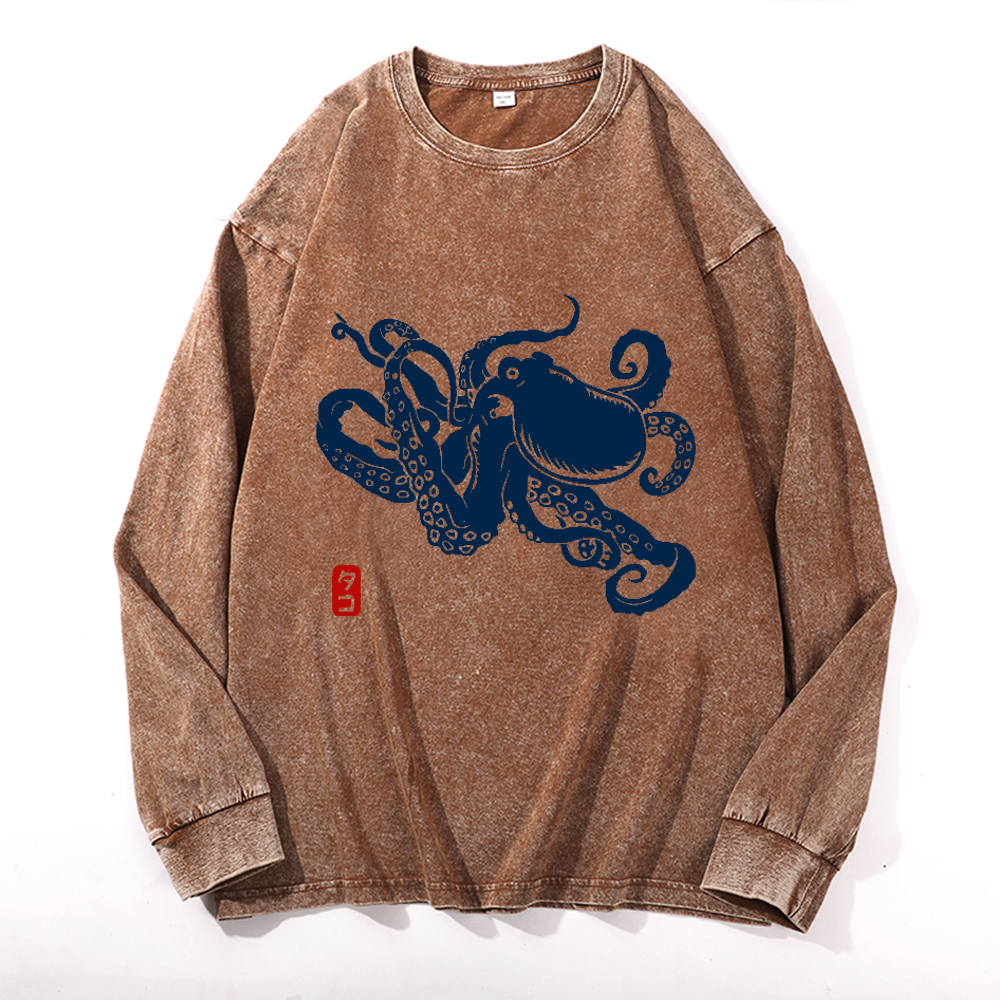 Vintage Cotton Wash Crewneck Sweatshirt